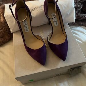 Purple suede Jimmy Choo Lucy d’orsay heel. Fabulous! Size 39.